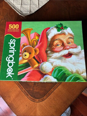 Springbok Santa's Shop 500-Piece Santa Christmas Puzzle